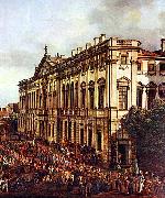 Bernardo Bellotto Krasinski Square. Detail with Krasinski Palace. oil painting reproduction